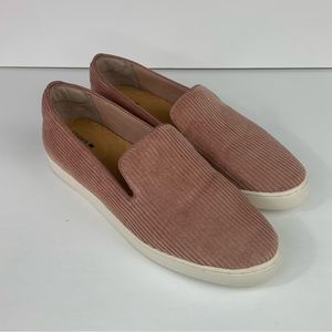 Birdies  Pink Courdoroy Swift Slip on Fats Women’s Size 8.5